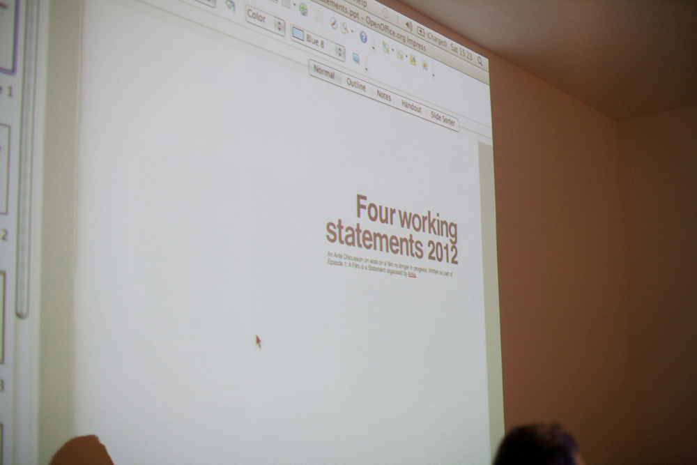 A shot of a screen showing a paper at the discussion