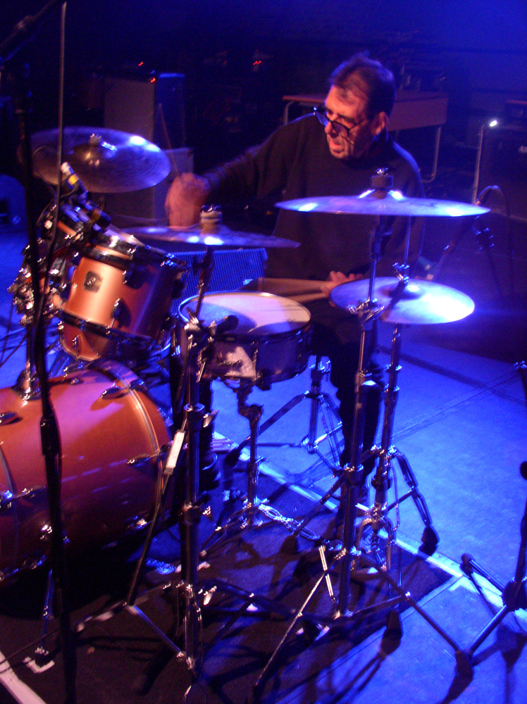 Tom Bruno playing the drums