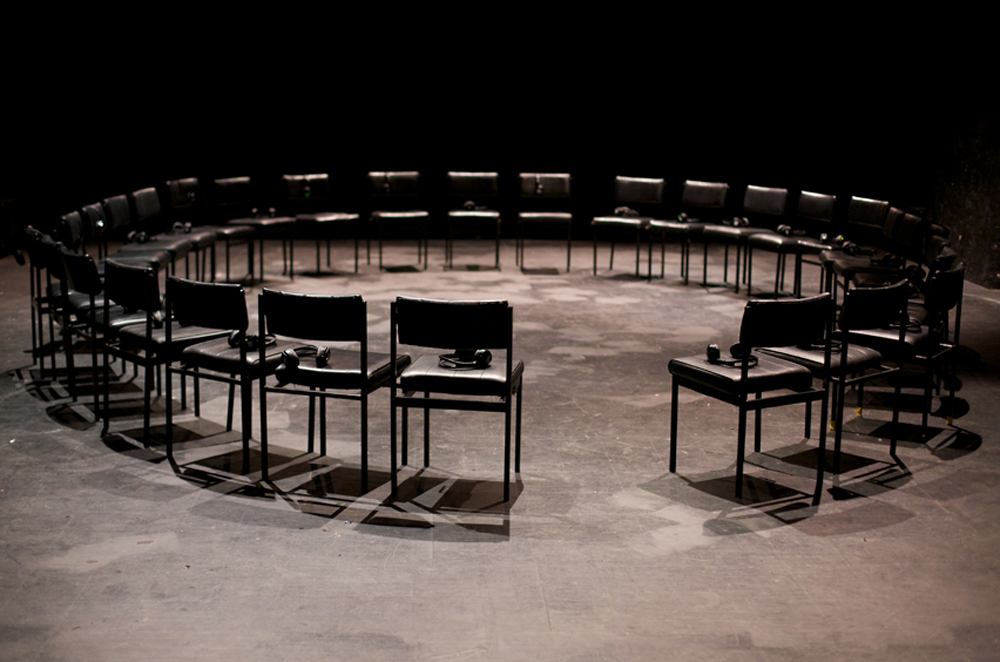 A circle of chairs facing inwards