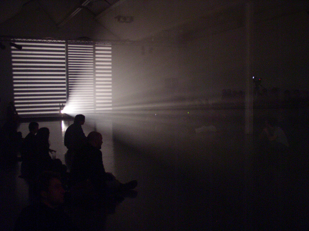 Projection of LIGHT MUSIC by Liz Rhodes in DCA Dundee
