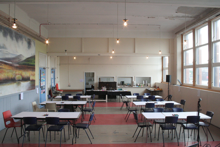 Tables in Kinning Park Complex community centre