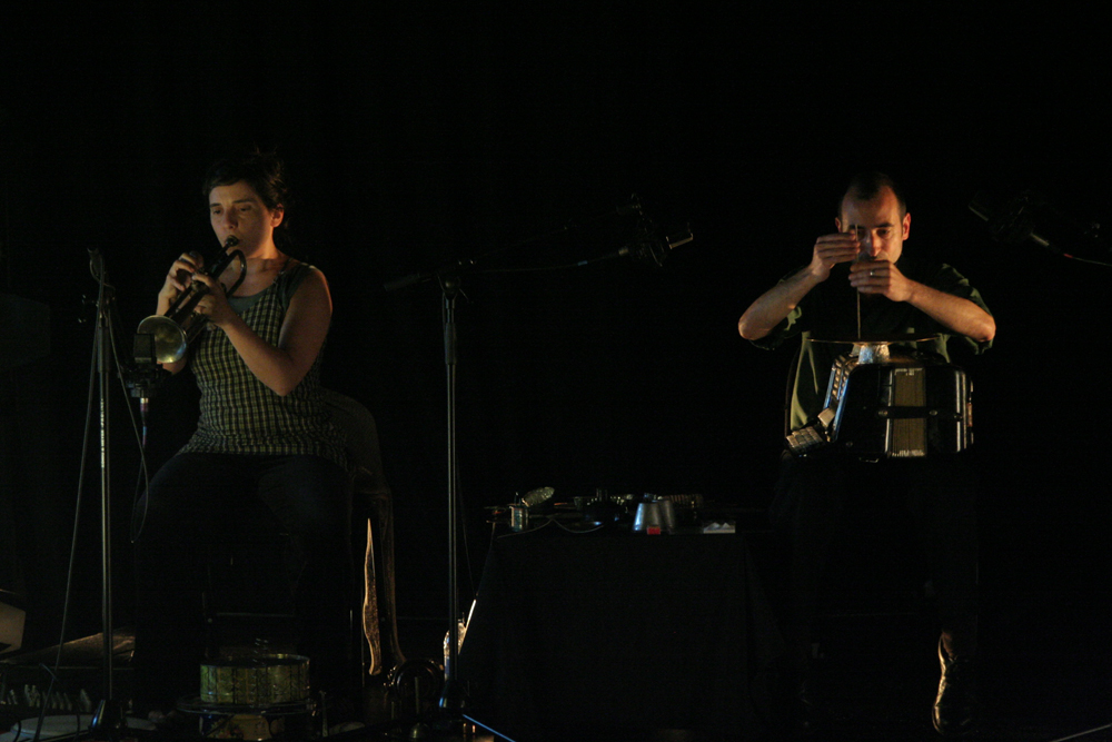 Ruth Barberan & Alfredo Costa Monteiro playing trumpet and accordion at MLFC 07