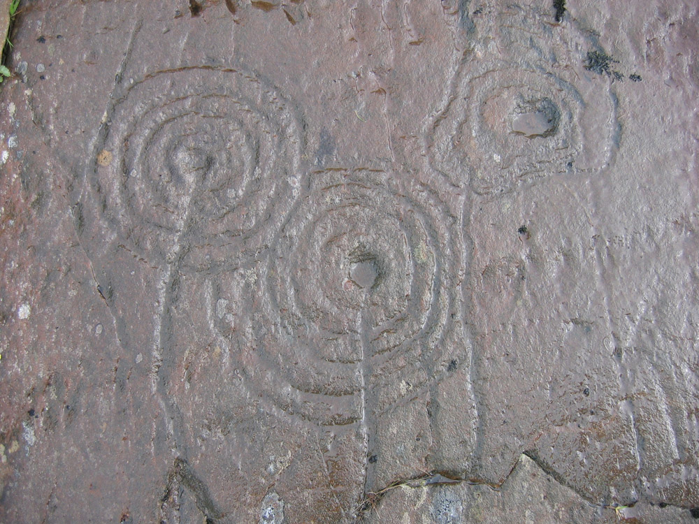 A rock carving in Kilmartin Glen, Argyl
