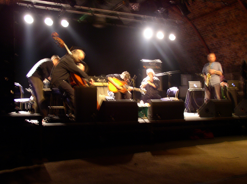 Paragon Ensemble on stage in the arches at INSTAL 03