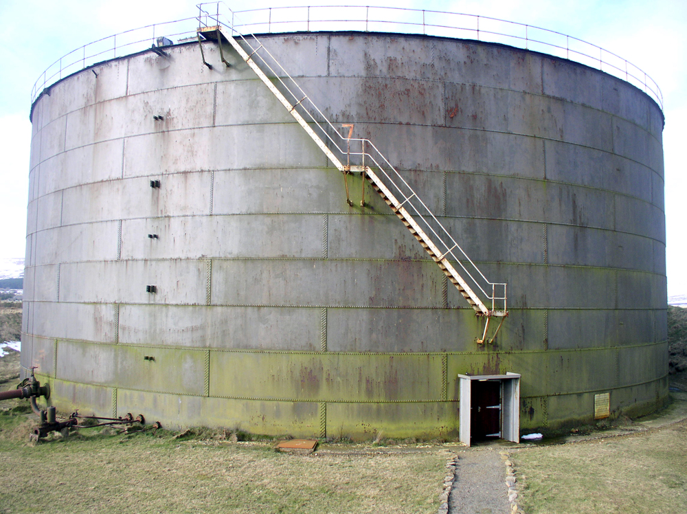 Exterior of Lyness Oil Tank 