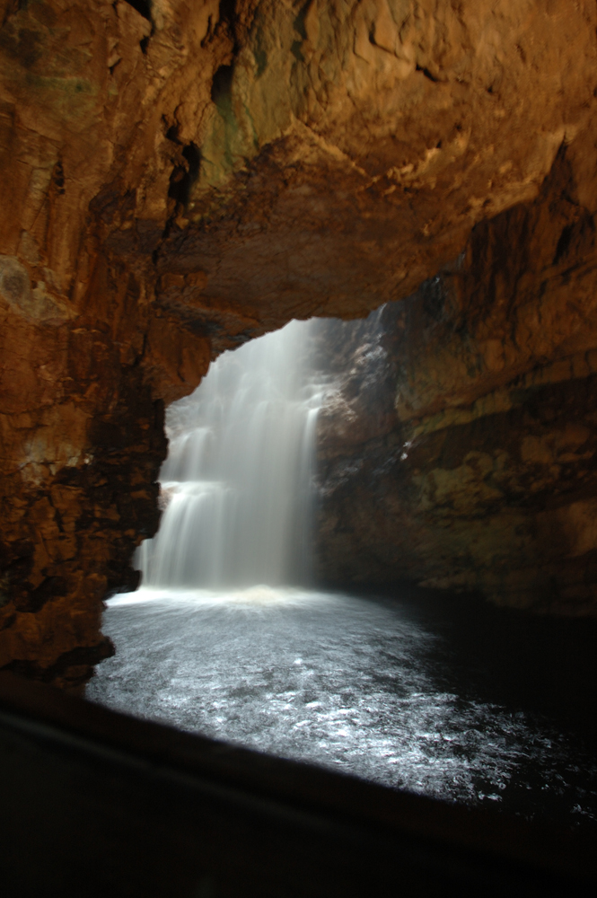 The waterfall at the back of Smoo Cave