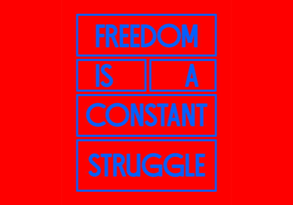 Freedom Is a Constant Struggle Poster Graphic
