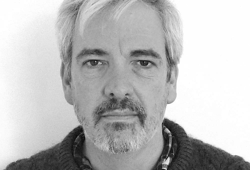 Portrait of John Mullarkey in black and white