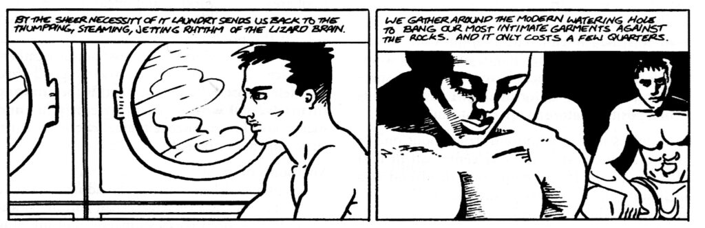 Comic depicts gay men cruising in laundromat 