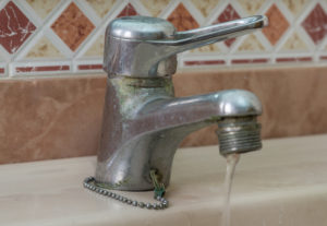 Water tap with limescale 