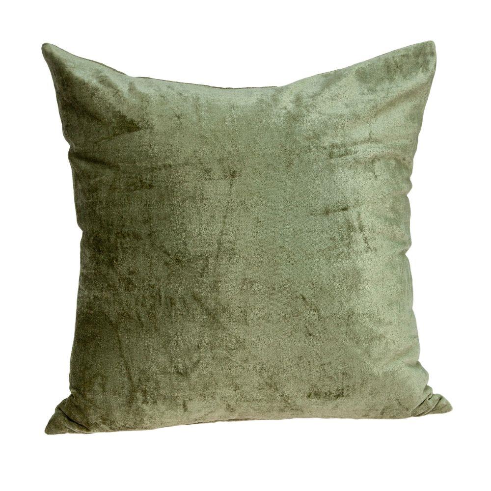 HomeRoots Jordan Olive Standard Cotton Viscose Blend Pillow Case in Green | 334003