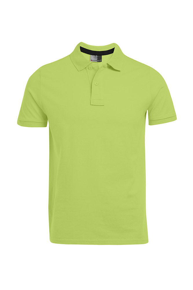 Single-Jersey Poloshirt Plus Size Herren Sale, Wilde Limette-Schwarz, XXXL