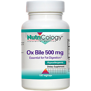 Ox Bile - Essential Fat for Digestion - 500 MG (100 Vegetarian Capsules)
