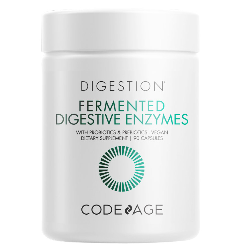 Codeage - Fermented Digestive Enzymes Supplement with Probiotics Apple Cider Vinegar - 90 Capsules