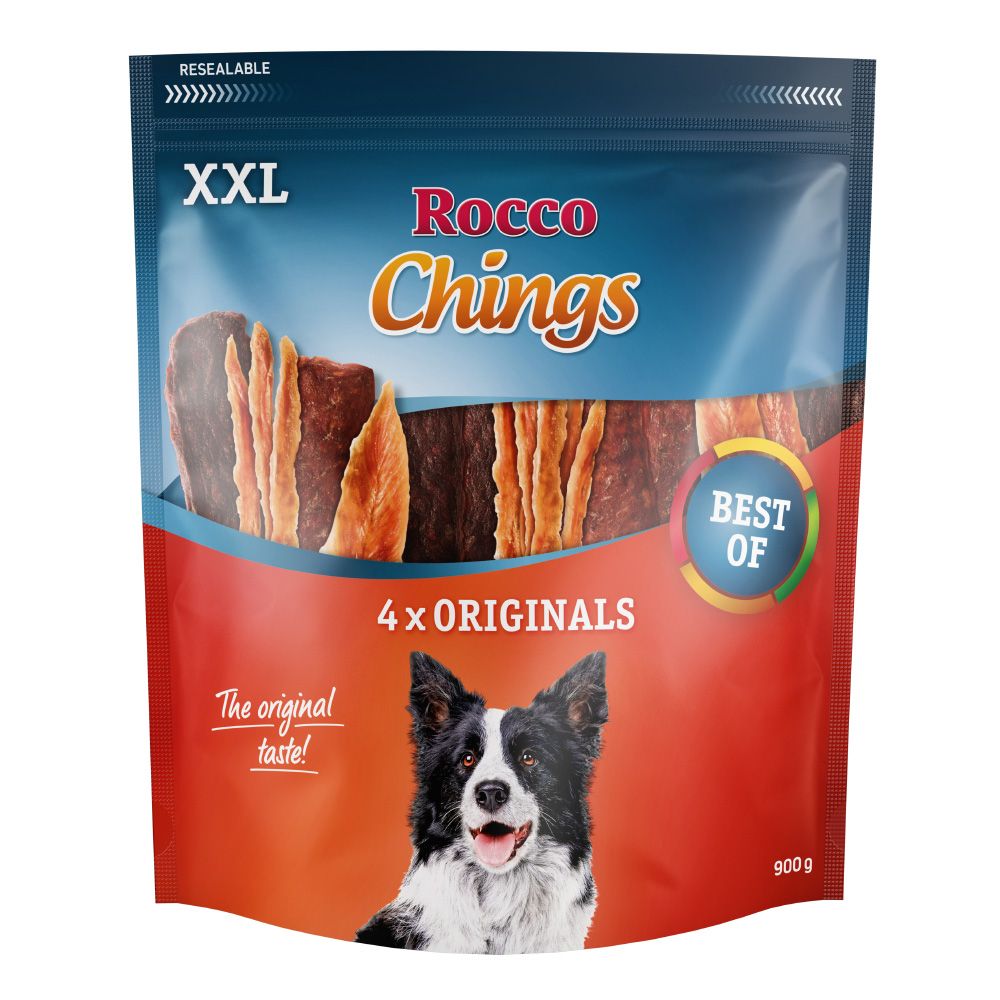 900g Rocco Chings Originals XXL Pack Dog Snacks - Special Price!* - Strips of Chicken Breast (900g)