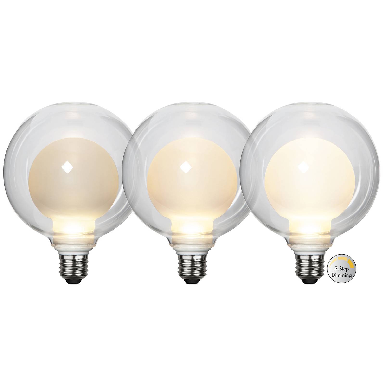 LED-lamppu Space E27 3,5W D125, opaali, 3-step dim