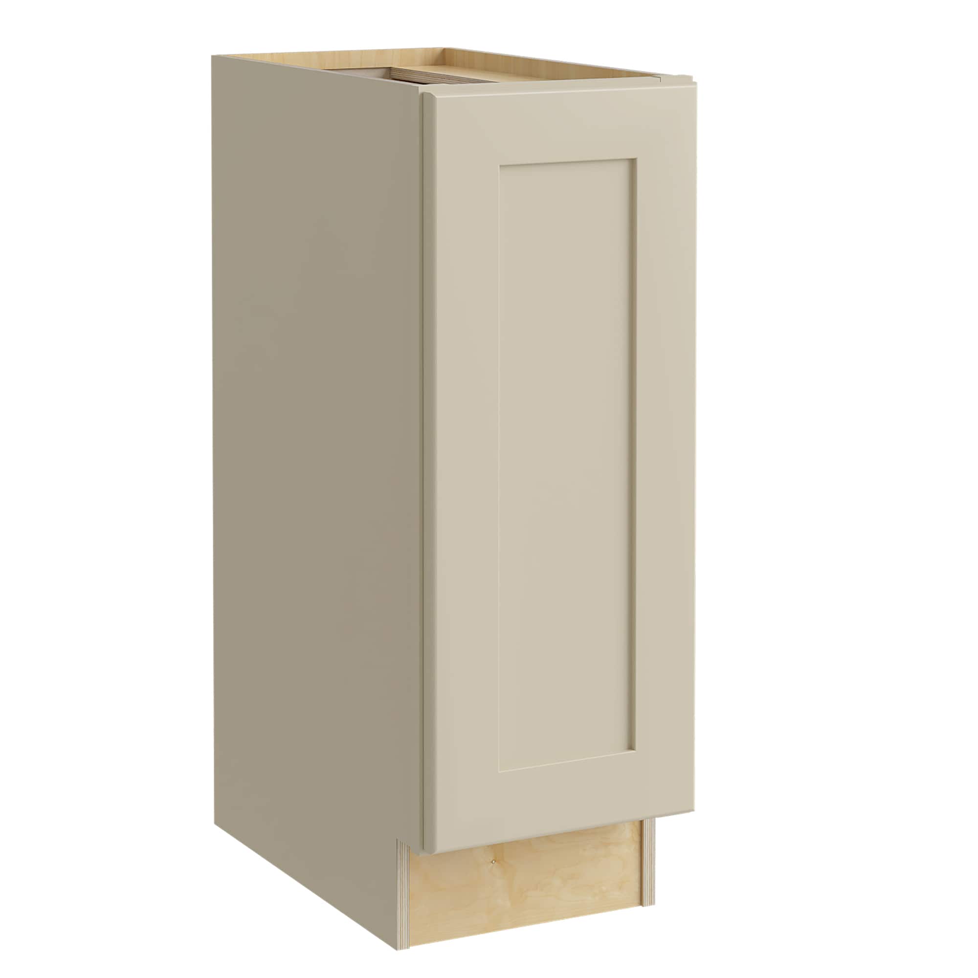 Luxxe Cabinetry 12-in W x 34.5-in H x 24-in D Norfolk Blended Cream Painted Door Base Fully Assembled Semi-custom Cabinet in Off-White | B12FHL-NBC