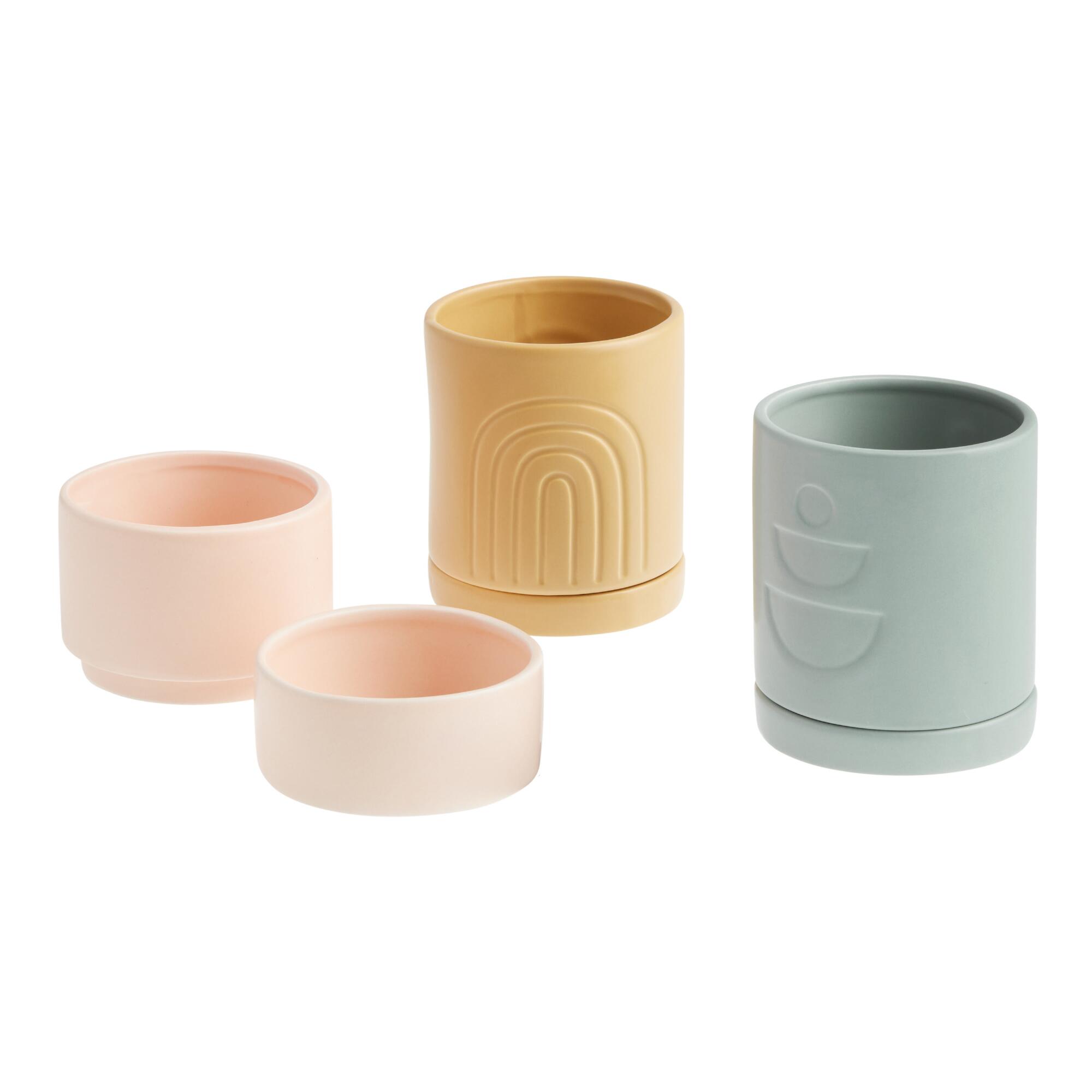 Matte Ceramic Planter With Tray Collection by World Market