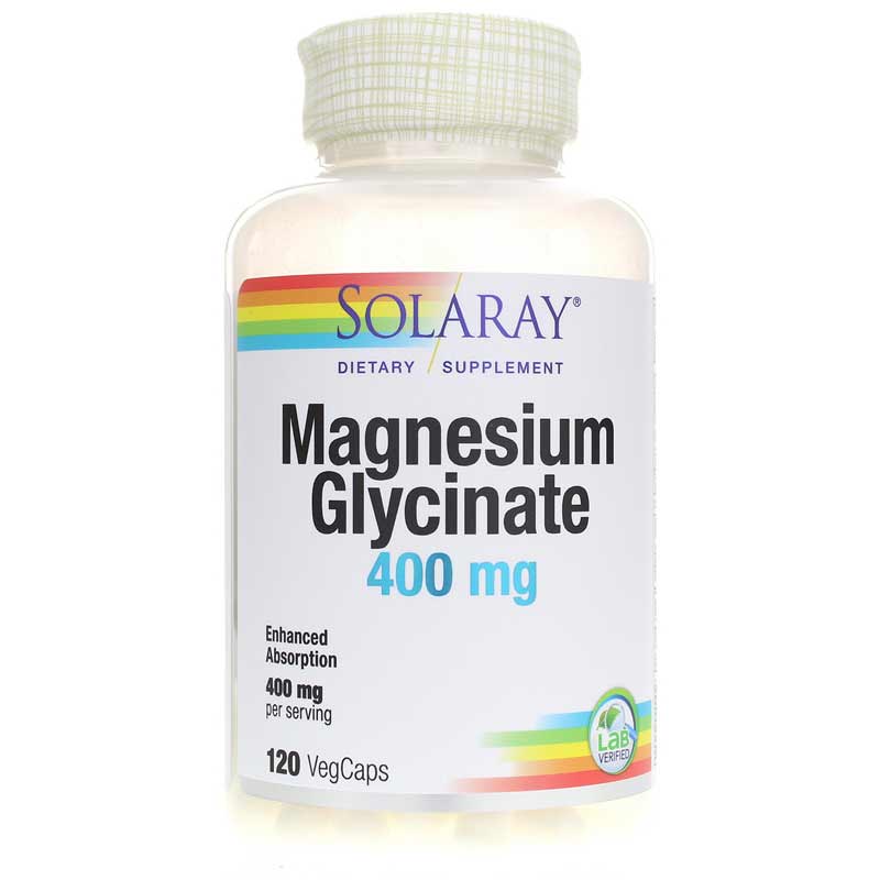 Solaray Magnesium Glycinate 400 Mg 120 Veg Capsules