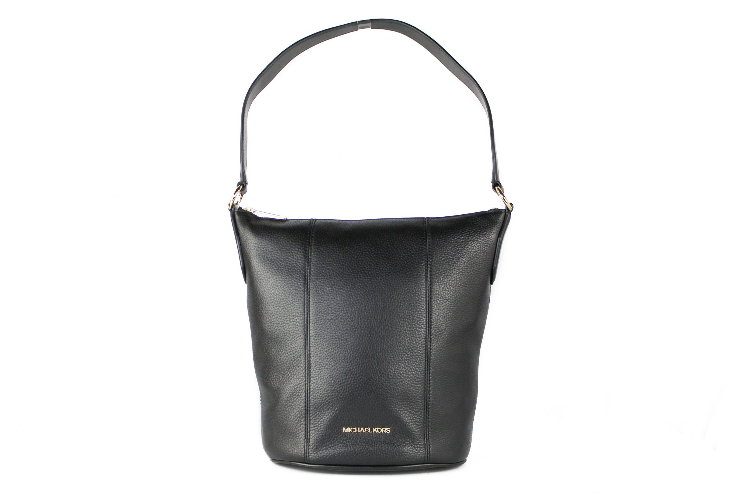 Michael Kors Brooke Medium Zip Bucket Messenger Bag Signature MK Leather  Suede  eBay