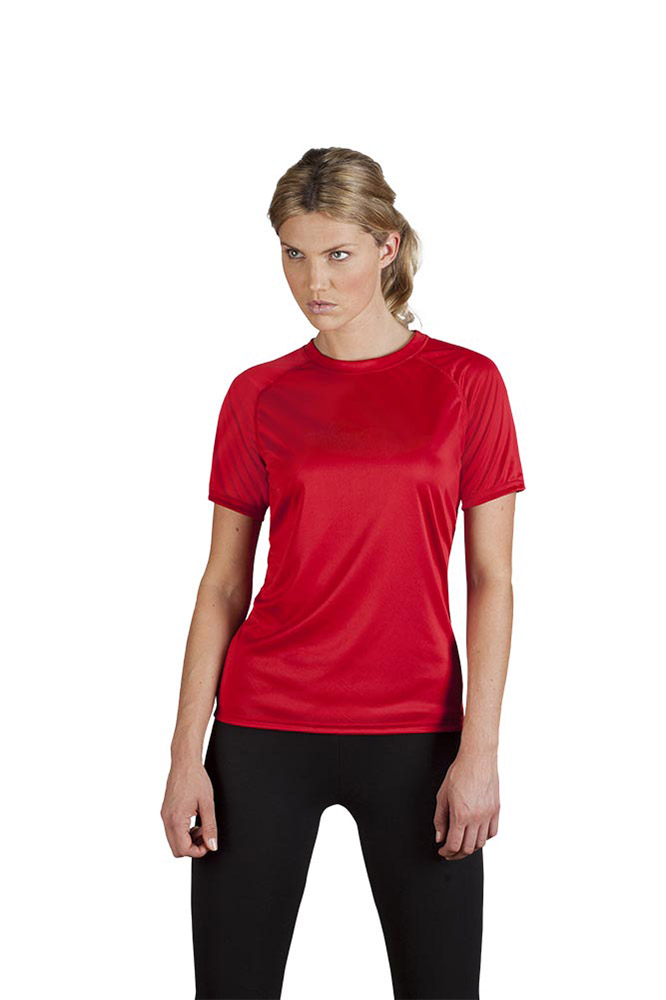 Sport T-Shirt Damen, Rot, XL