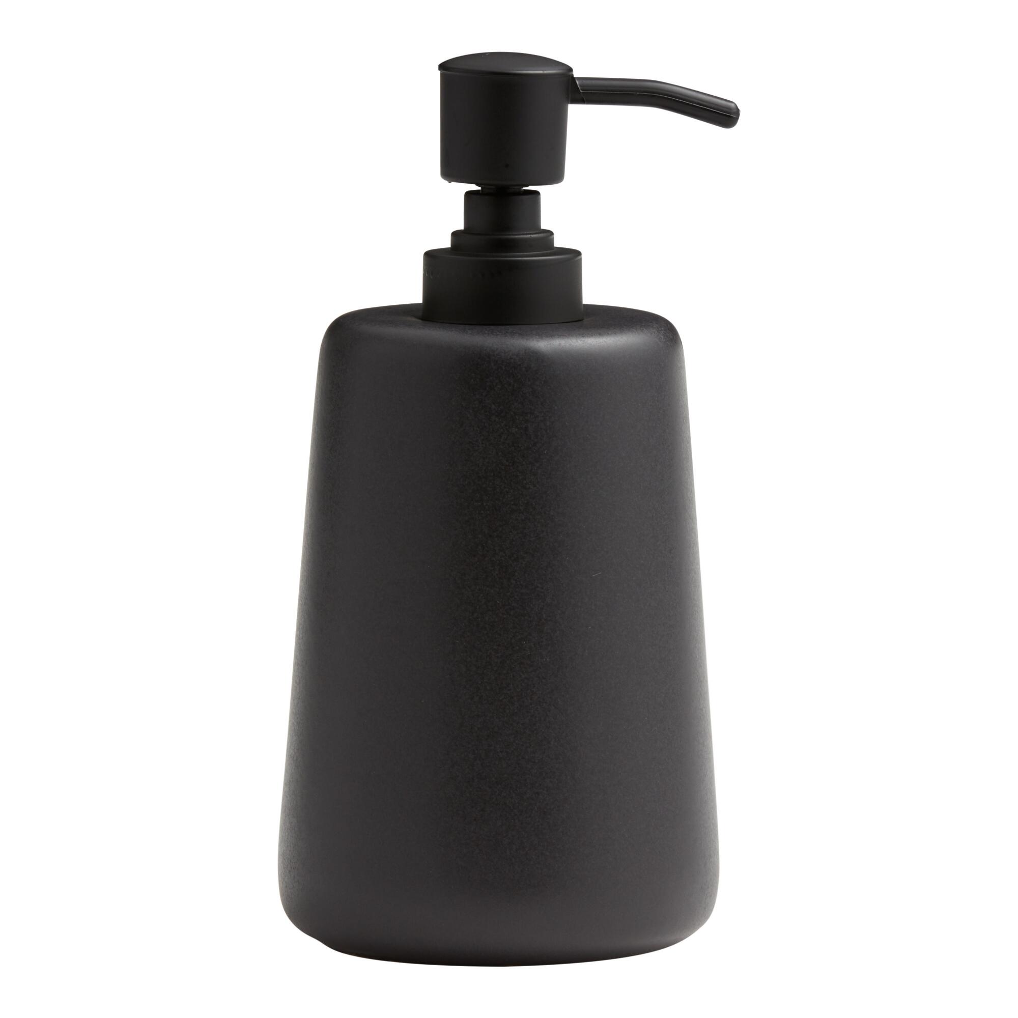 Matte Black Ceramic Liquid Soap Dispenser by World Market