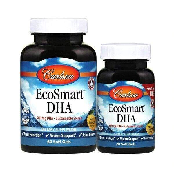 EcoSmart DHA, Natural Lemon - 60 + 20 softgels
