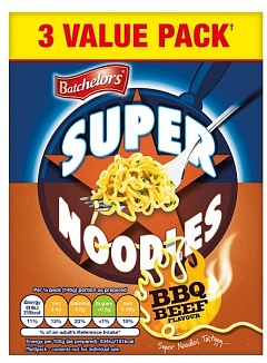 Batchelors Super Noodles BBQ Beef 3-pack 270g