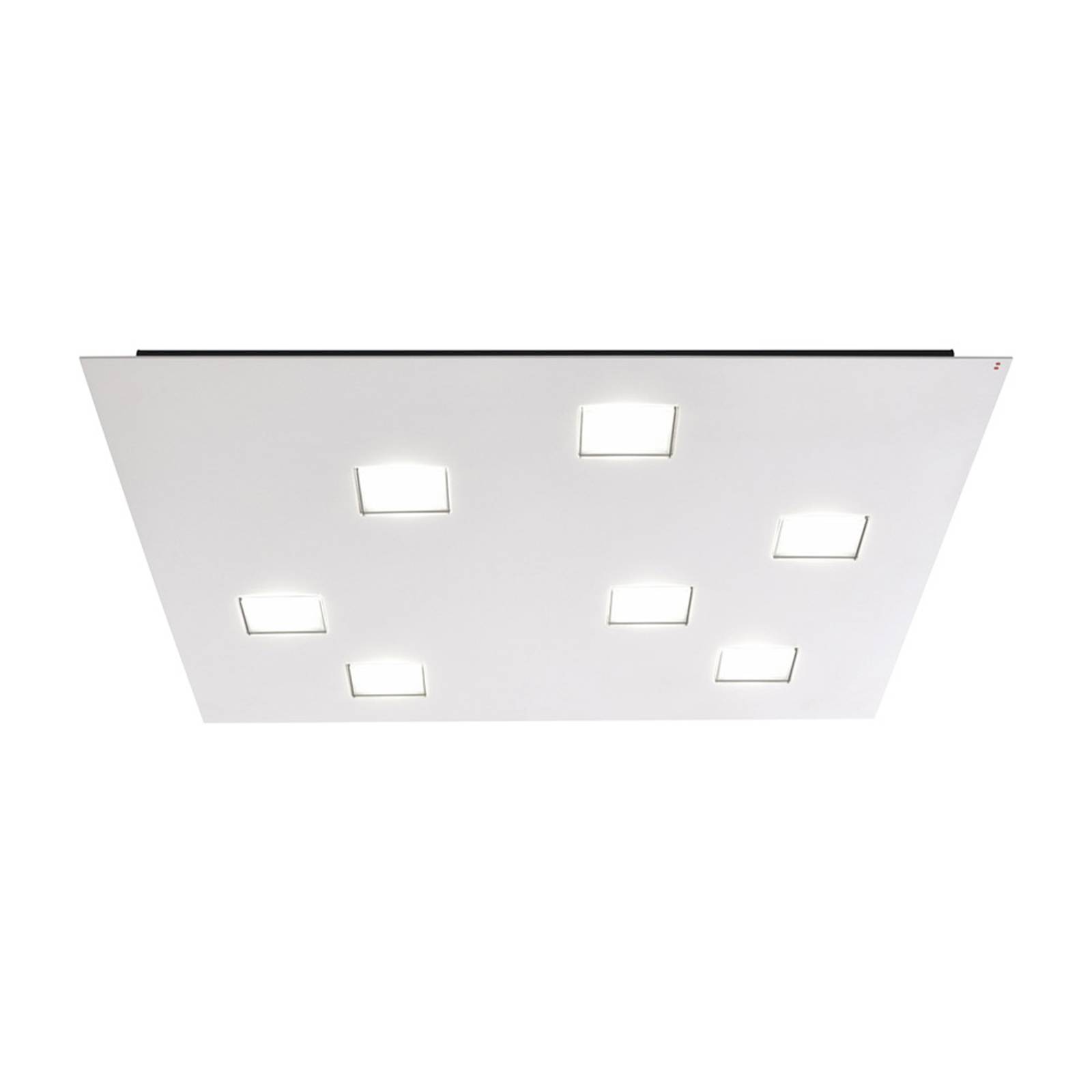 Fabbian Quarter -LED-kattovalo 7-lamp. valkoinen