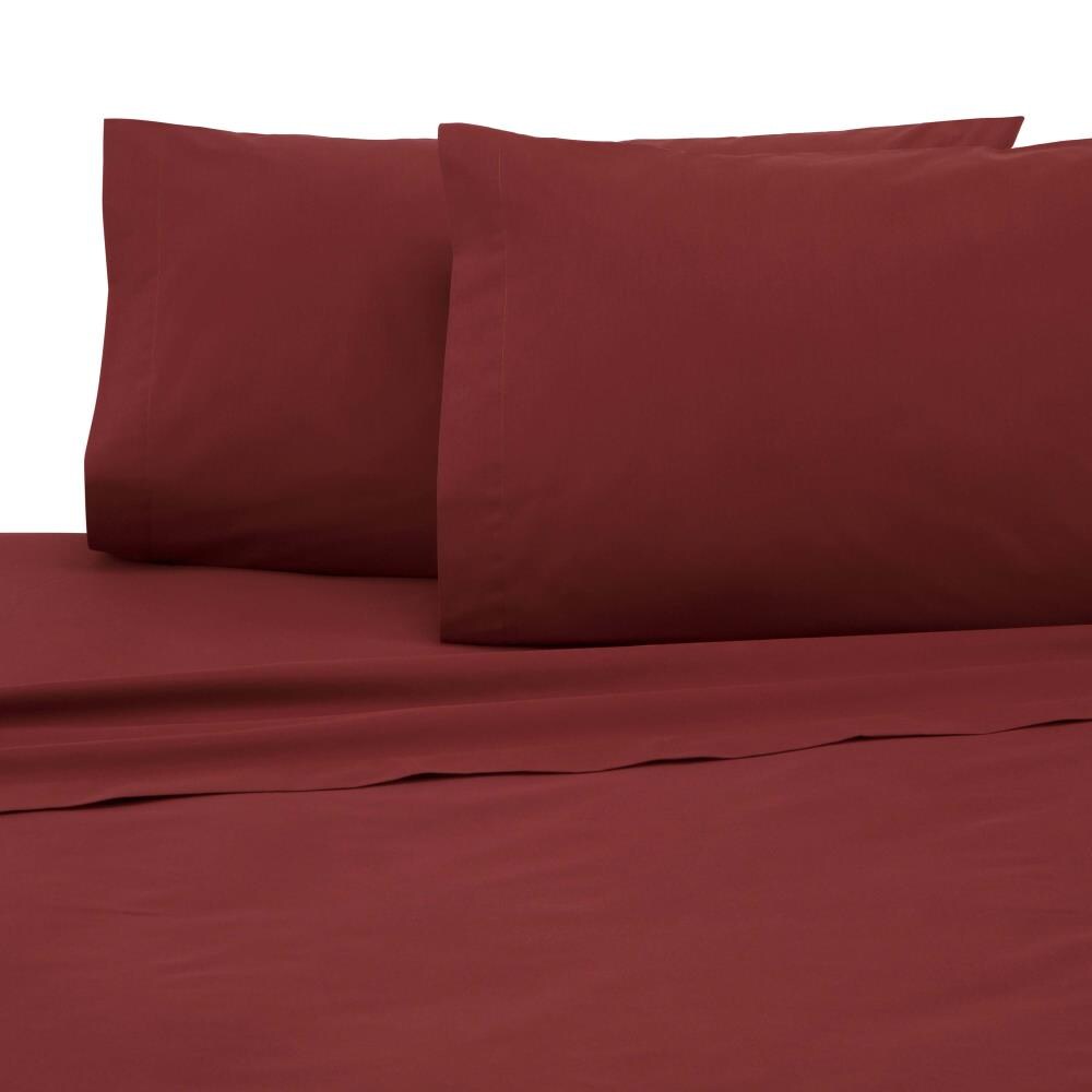 WestPoint Home Martex 225 Thread Count Sheet Twin Cotton Blend Bed Sheet in Orange | 028828991812