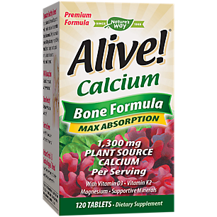 Alive! Calcium Bone Formula - Max Absorption - 1,000 MG (120 Tablets)