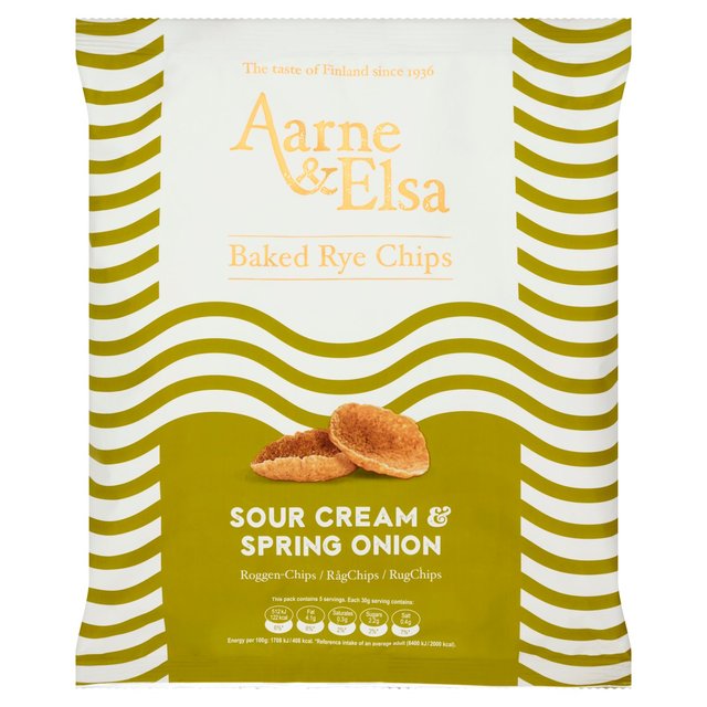 Aarne & Elsa Baked Rye Chips Sour Cream & Spring Onion