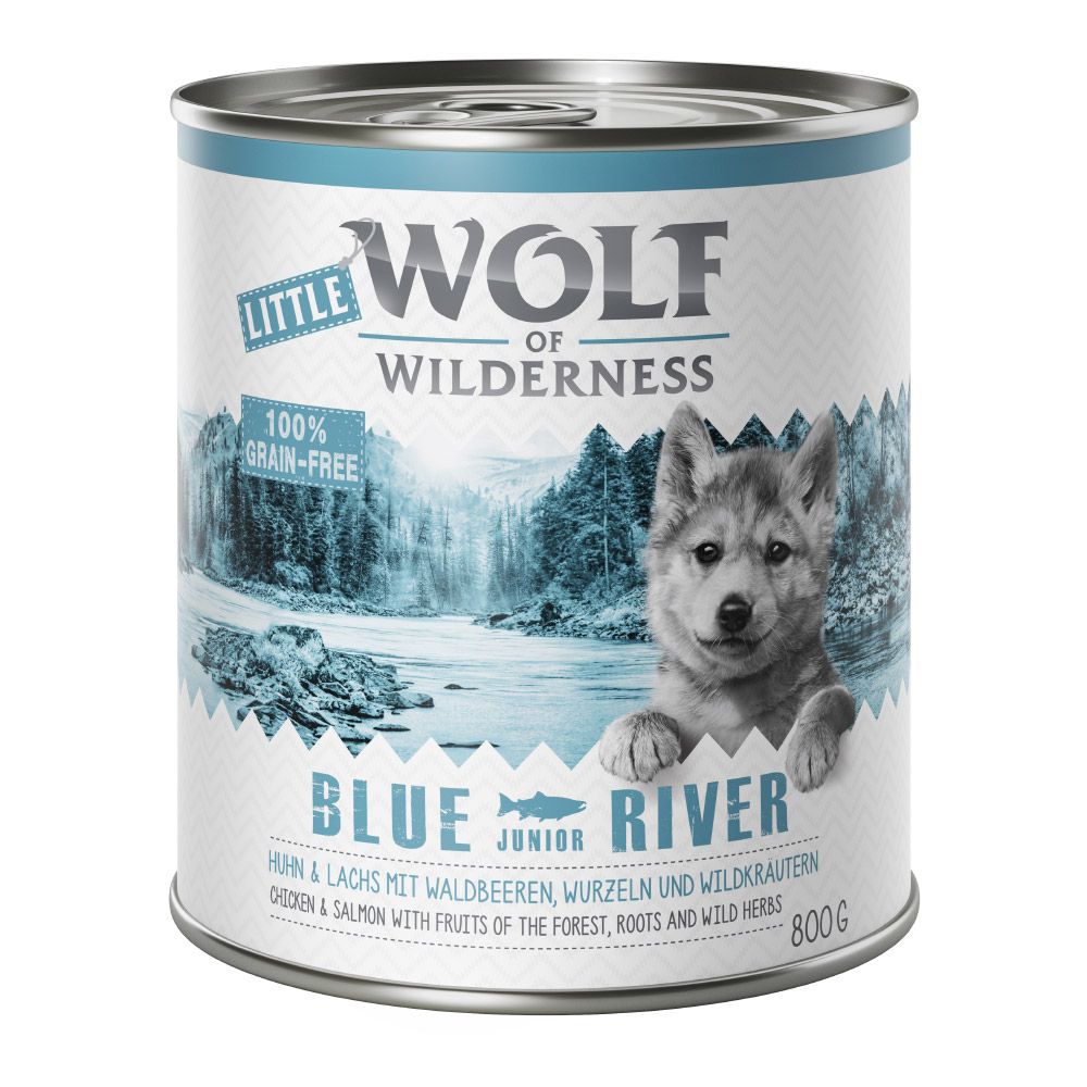 Little Wolf of Wilderness 6 x 800g - Blue River Junior - Chicken & Salmon