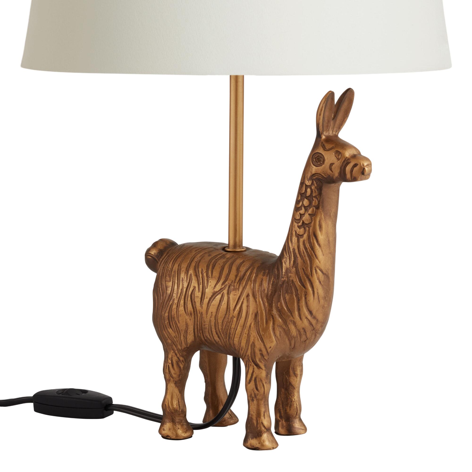 Gold Llama Accent Lamp Base by World Market