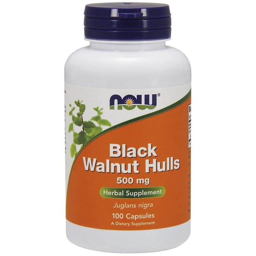 Black Walnut Hulls, 500mg - 100 caps