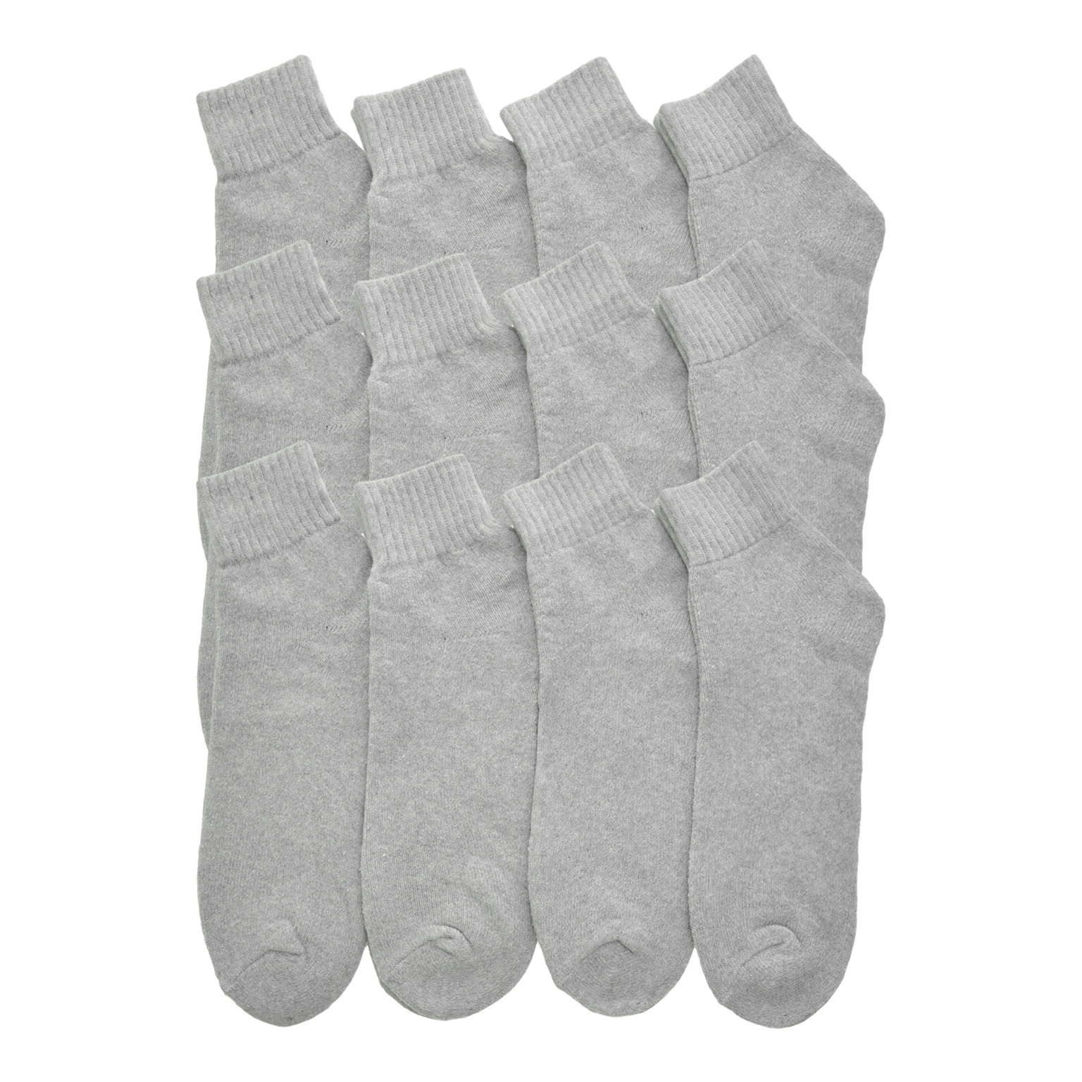 Wholesale Gray Cotton Blend Ankle Socks - Size L / XL(240x$0.59)