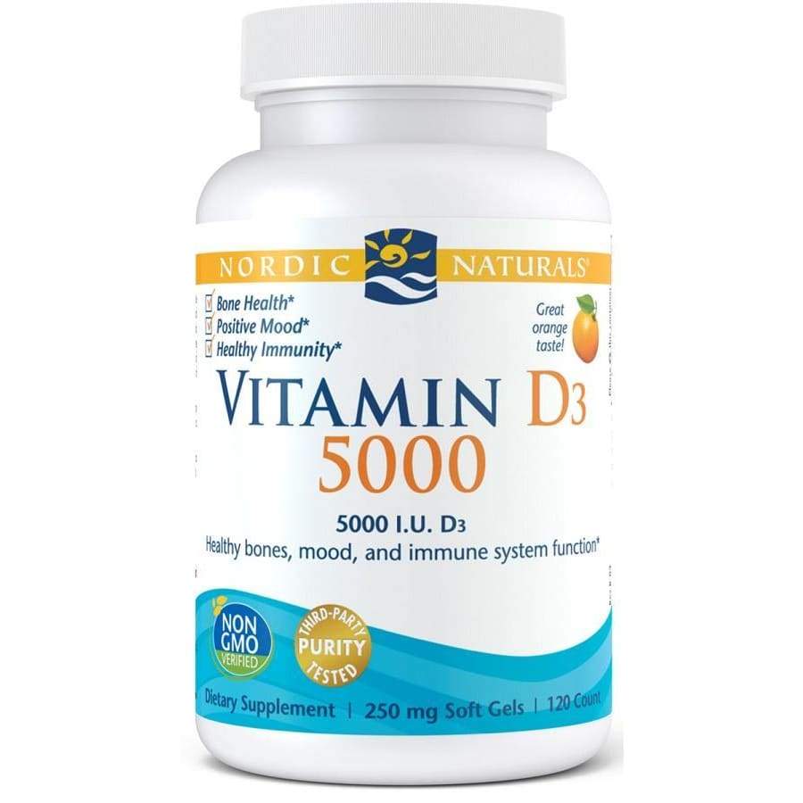 Vitamin D3 5000, 5000 IU Orange - 120 softgels