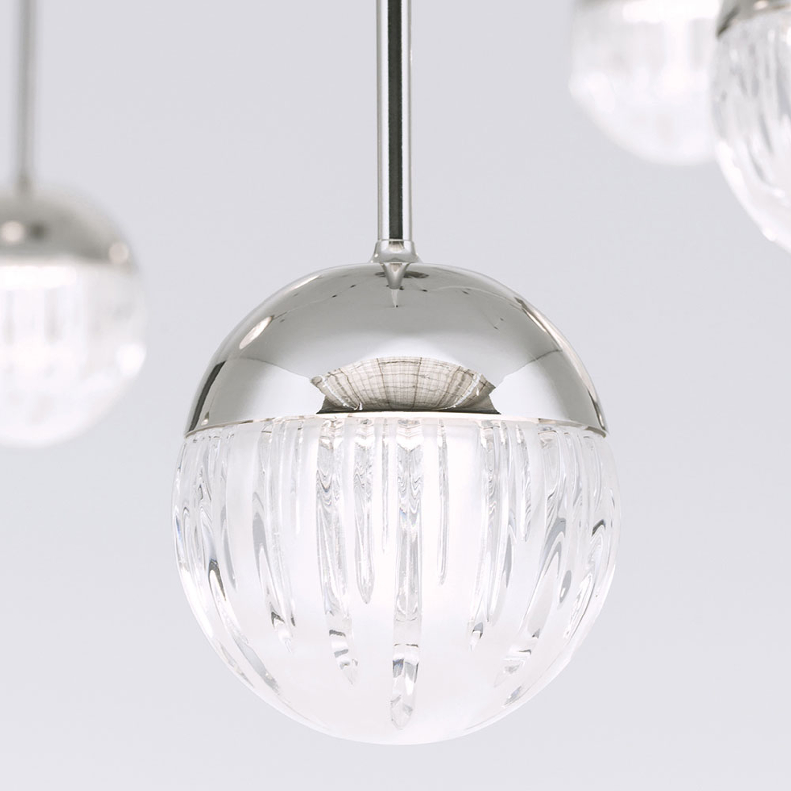 LED-riippuvalaisin Ball 10-lamppuinen, nikkeliä