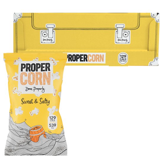 Laatikollinen Popcornia "Sweet & Salty" 12 x 90 g - 71% alennus