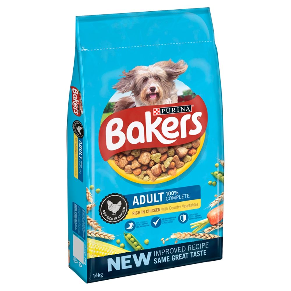 2 x Large Bags Bakers Dry Dog Food - Only £35!* - Senior Rich in Chicken with Country Vegetables (2 x 12.5kg)