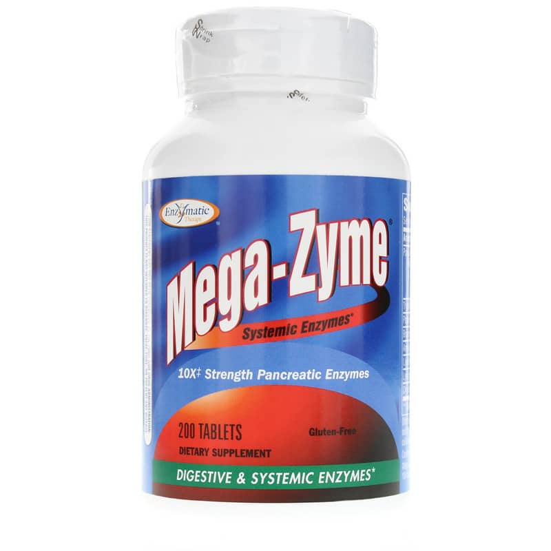 Enzymatic Therapy Mega-Zyme 10x Strength Pancreatic Enzymes 200 Tablets