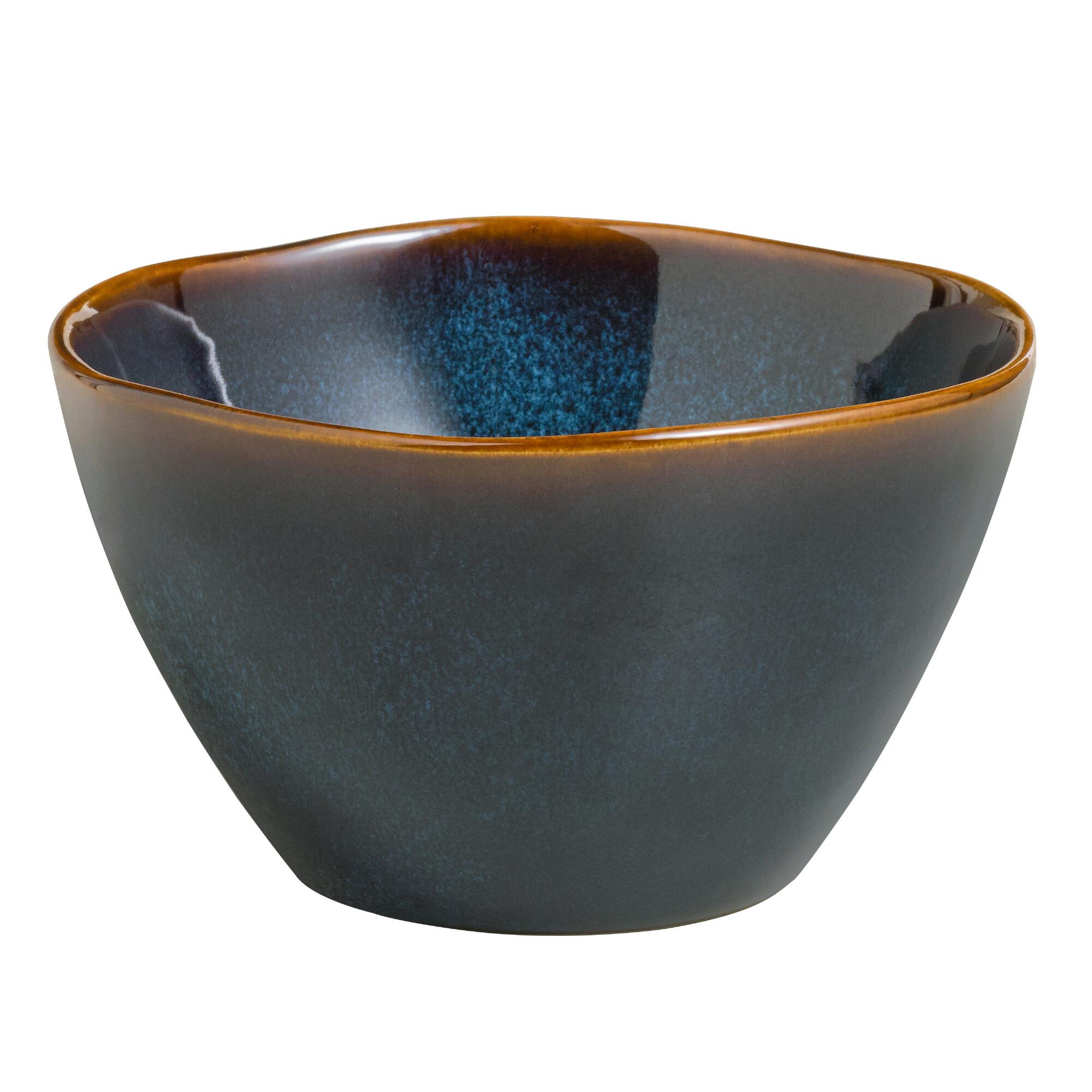 Indigo Organic Reactive Glaze Bowls, set of 2: Blue - Stoneware by World Market