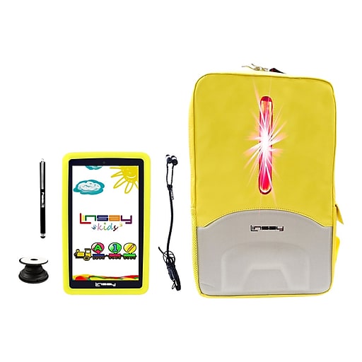 Linsay 7" Tablet, WiFi, 2GB RAM, 32GB, Android, Black/Yellow (F7UHDKIDSBEPYELLOWP)
