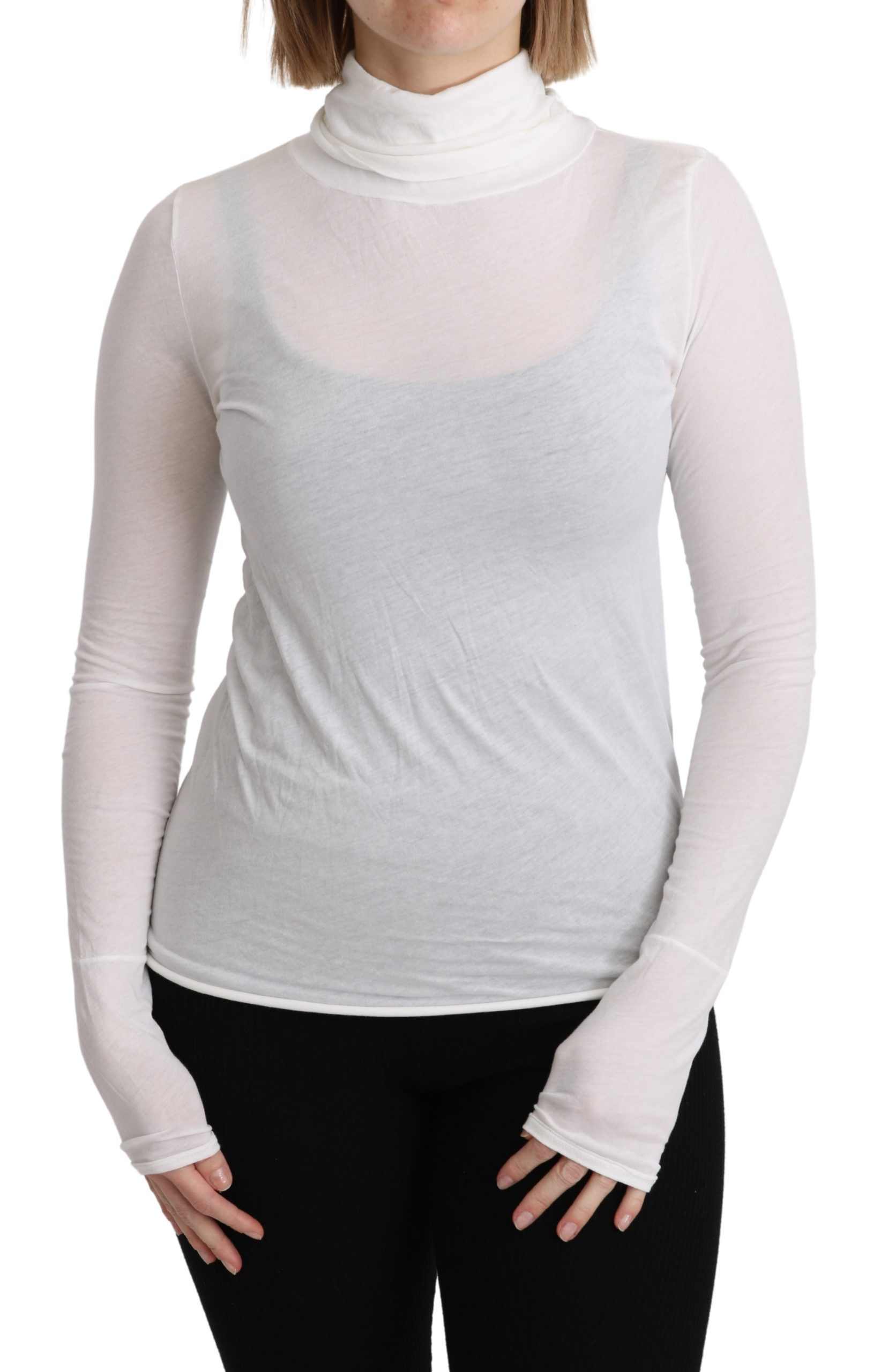 Dsquared² Women's Turtleneck LS Sweater White TSH5185 - IT38|XS