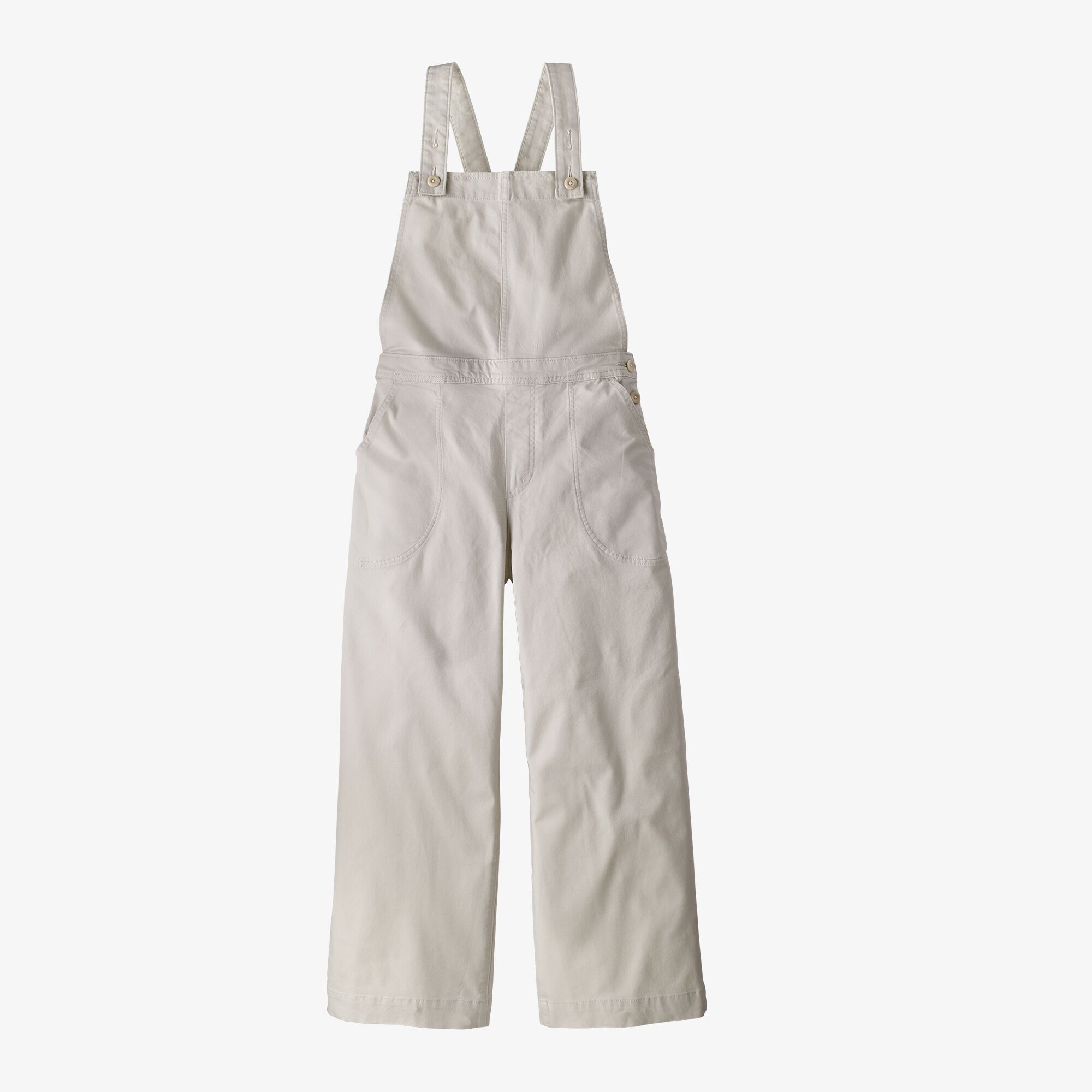 Patagonia Women's Stand Up Cropped Overalls - Organic Cotton, Dyno White / 4