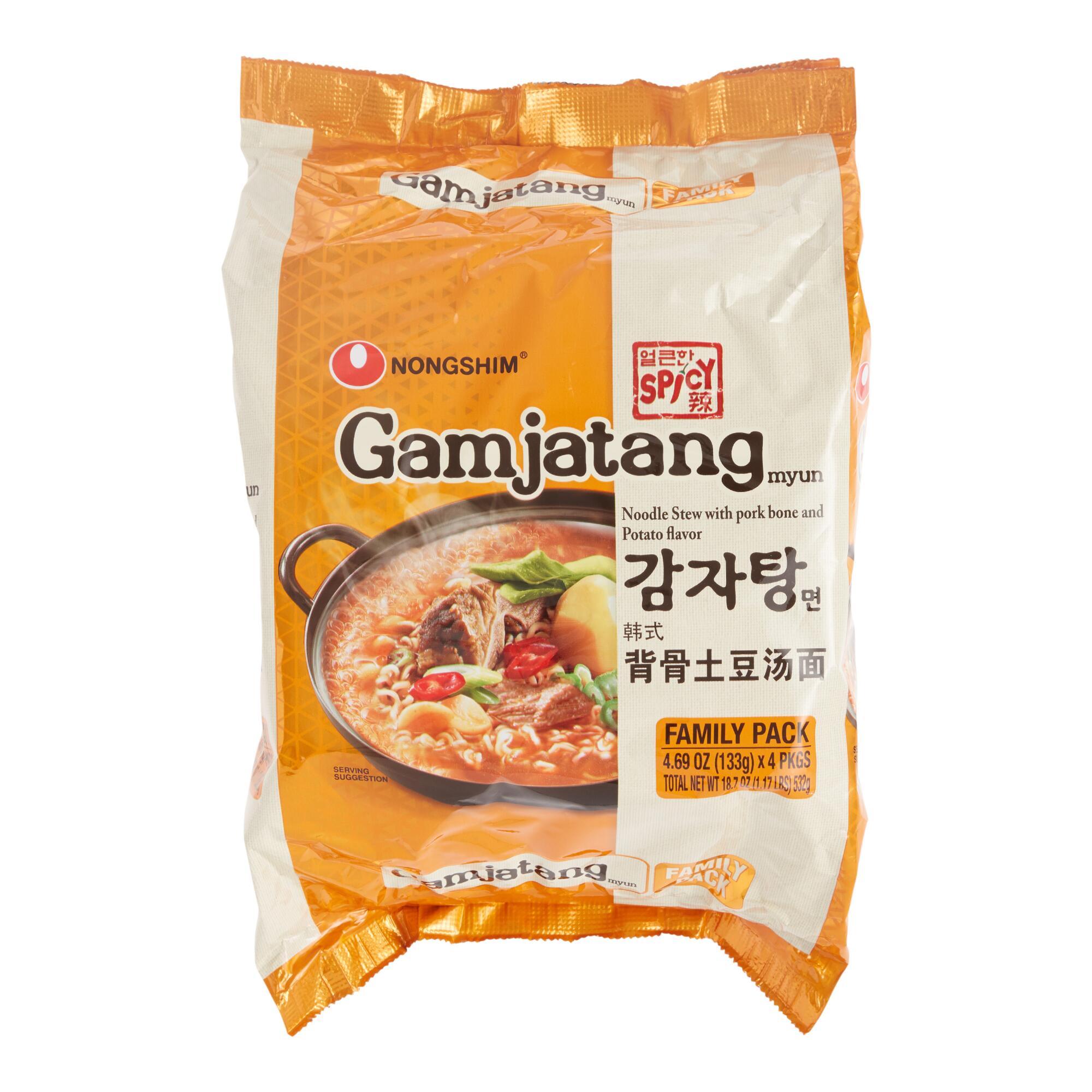 Nongshim Gamjatang Pork Bone Noodle Soup 4 Pack by World Market