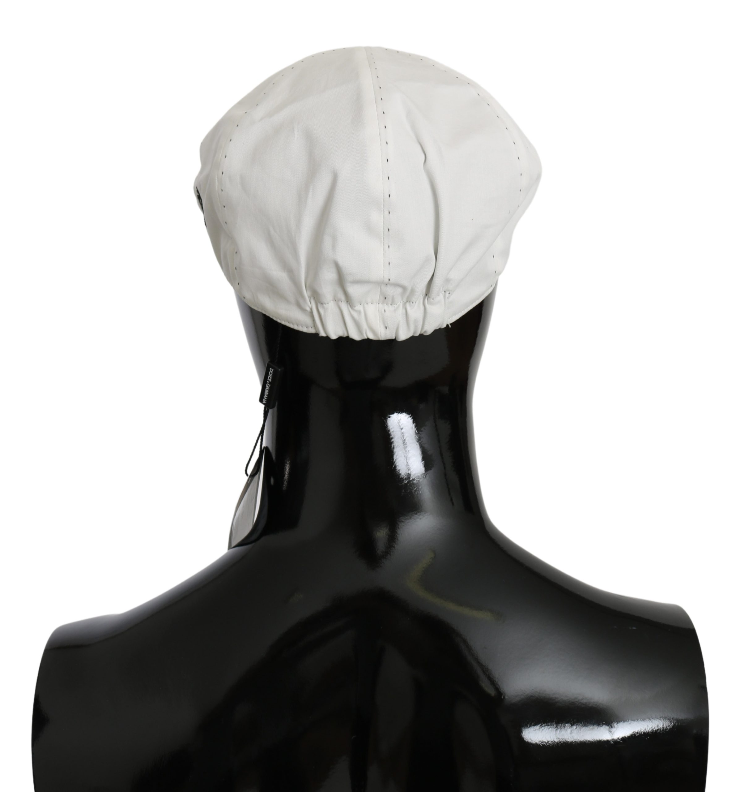 Dolce & Gabbana Men's Cotton Stretch Logo Hat White HAT9034 - 58 cm|M