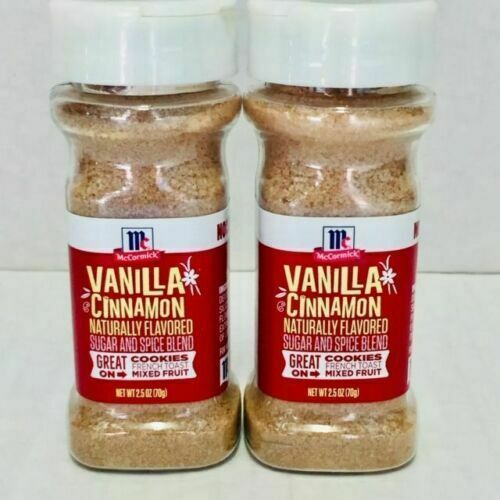McCormick Vanilla Cinnamon Sugar & Spice Blend Lot of 2 Exp 6/22/2021 Sealed