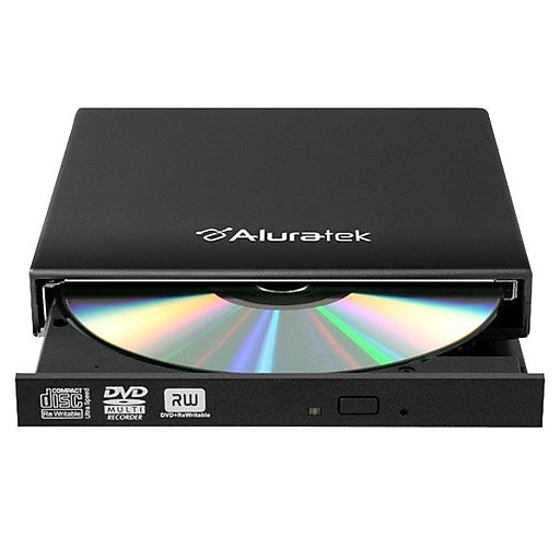 Aluratek AEOD100F External Slim 8X USB 2.0 Multi-Format DVD Writer With Nero Tray Load