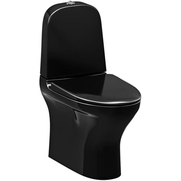 Gustavsberg Estetic 8300 Toalettstol med soft-close, svart